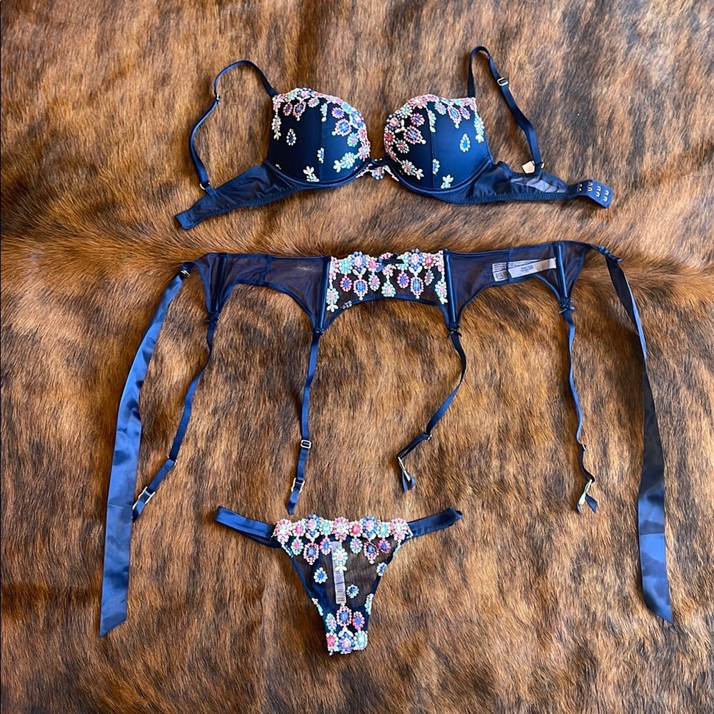 Victorias Secret Embroidered Lingerie Set